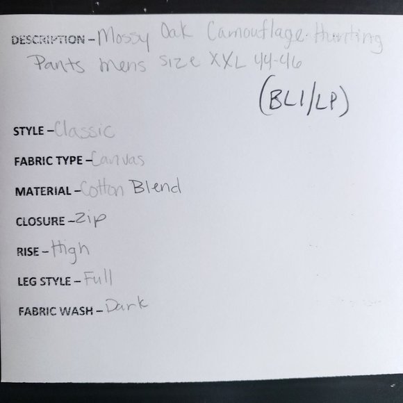 Mossy Oak Camouflage Hunting Pants Mens Size XXL 44-46 - Picture 7 of 7